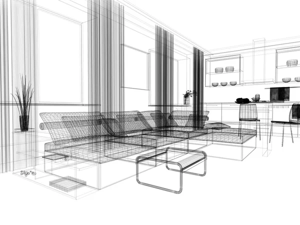 White drawing room — Stock Photo, Image