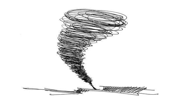 Σκίτσο του τυφώνα — Φωτογραφία Αρχείου
