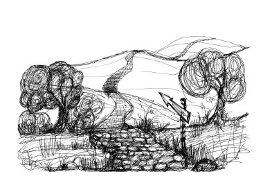 Landscape sketch clipart