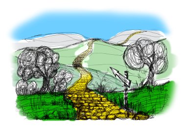 Landscape sketch clipart