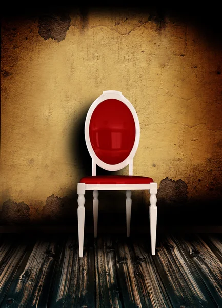 Классическое белое кресло — стоковое фото