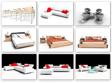 Furniture collection clipart