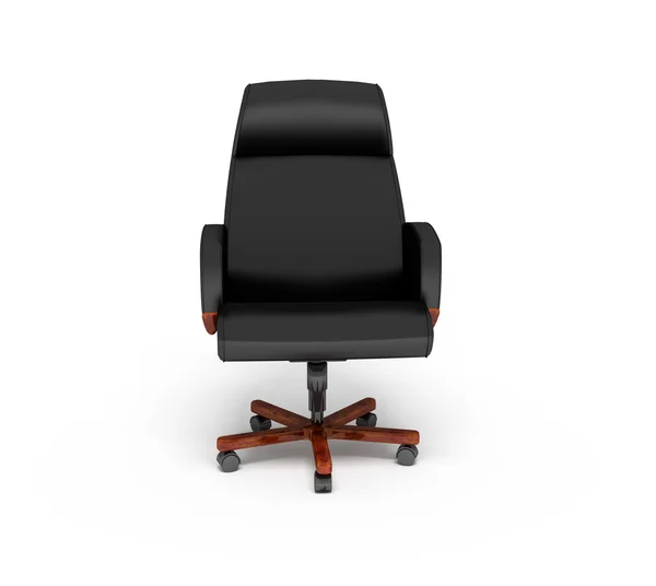 Biuro czarny fotel — Zdjęcie stockowe