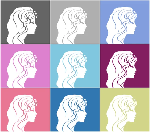 Ženské hlavy — Stock fotografie