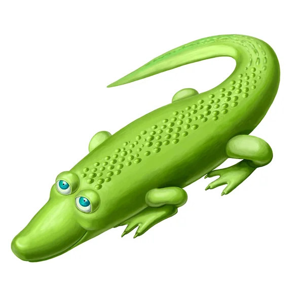 Green crocodile — Stock Photo, Image
