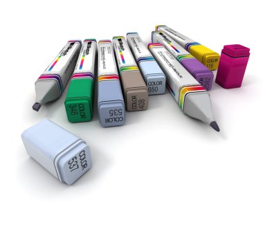 Felt tip pens clipart