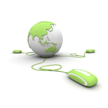 Green global communication clipart