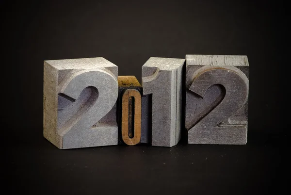 2012 in print letters — Stock Photo, Image