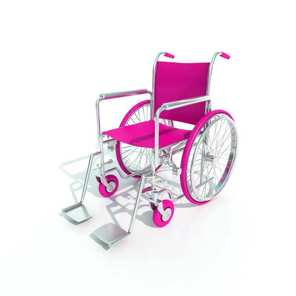 Różowy wózek inwalidzki — Zdjęcie stockowe