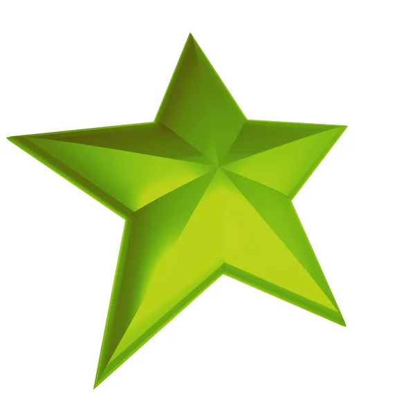 Zielona gwiazda — Zdjęcie stockowe