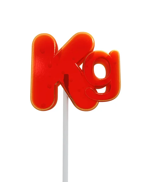 Kilo symbol lollipop — Stock Photo, Image