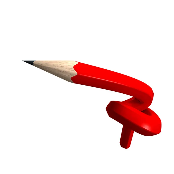 Creion roșu notat — Fotografie, imagine de stoc