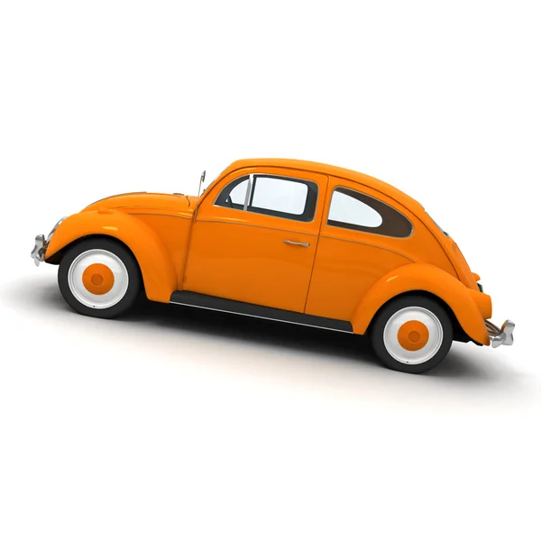 Avrupa turuncu eski model araba — Stok fotoğraf