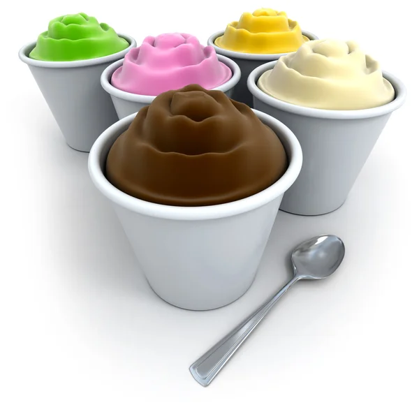 stock image Multicoloured desserts