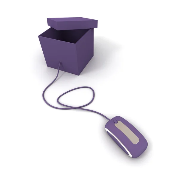 Online nákup v purple — Stock fotografie