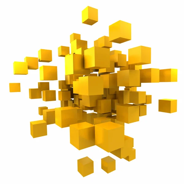 Помаранчево жовті кубічних фону — стокове фото