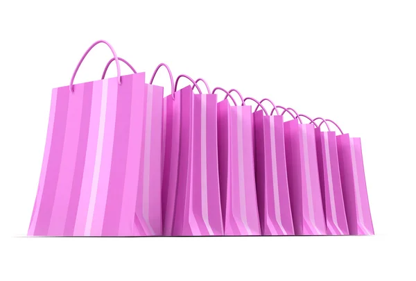 Roze winkelen verslaafde — Stockfoto