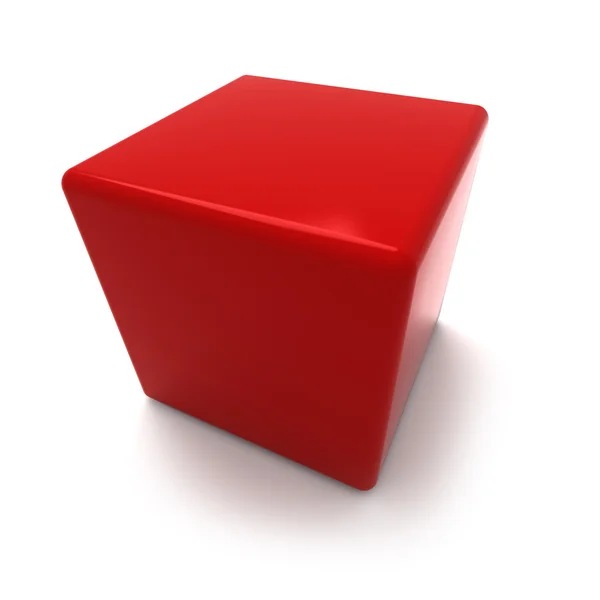 Червоний куб — стокове фото