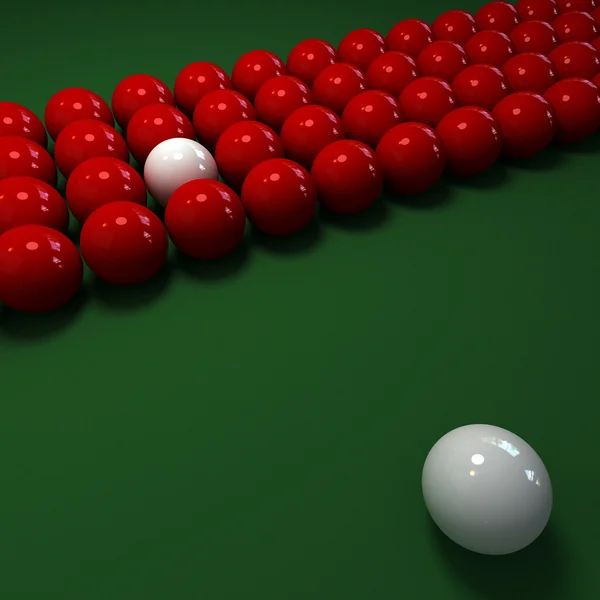 Composição de bolas de bilhar vermelho — Fotografia de Stock