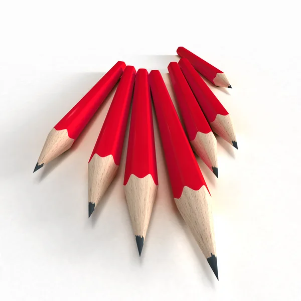 Червоний олівці — стокове фото
