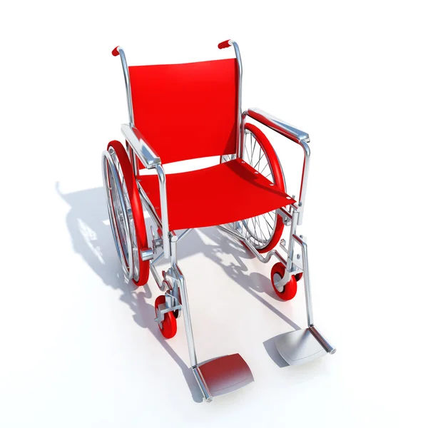 Czerwony wózek inwalidzki — Zdjęcie stockowe
