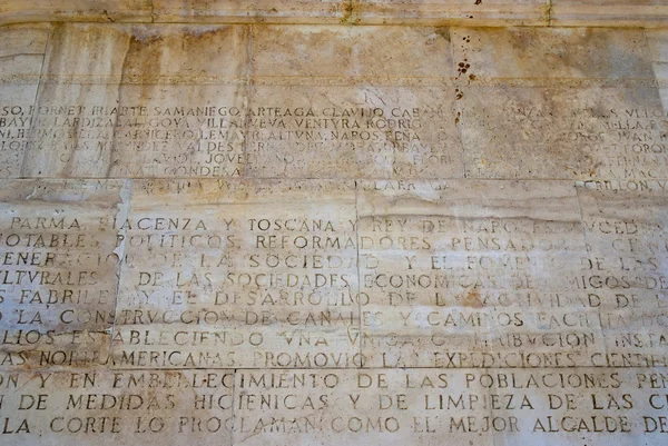 Text engraved monument — Stock Photo, Image