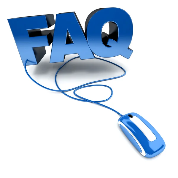 FAQ online blue — Stock Photo, Image