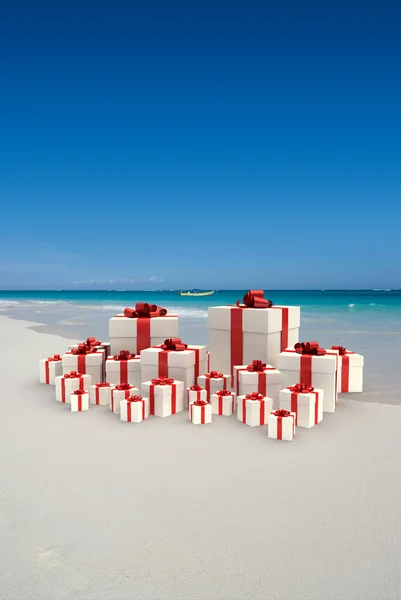 Gifts on a tropical beach