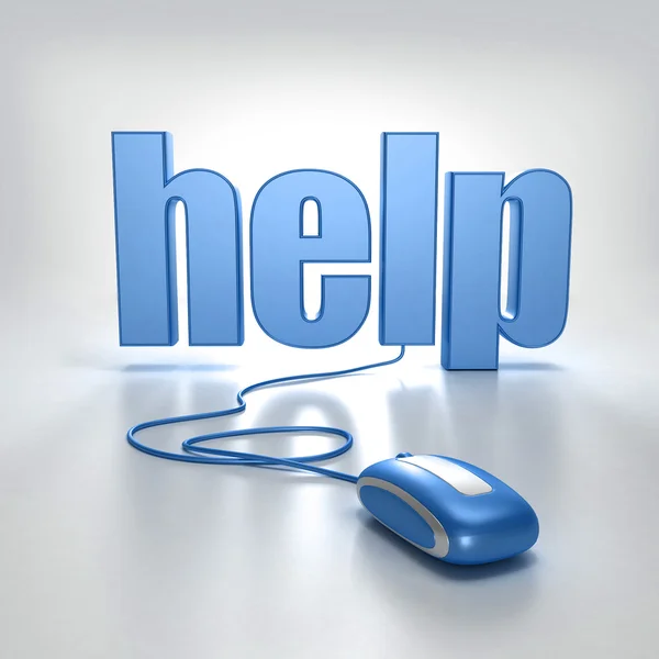 Ayuda azul en línea — Foto de Stock