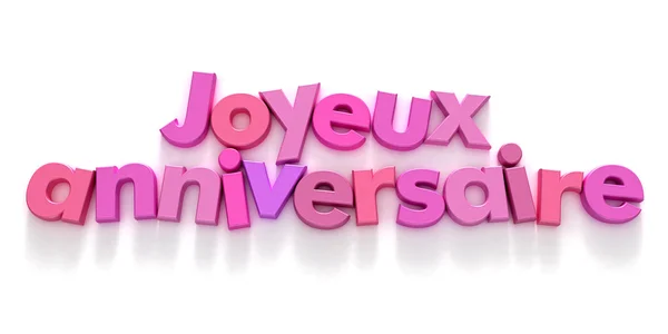 Joyeaux Anniversaire in pink shades — Stock Photo, Image