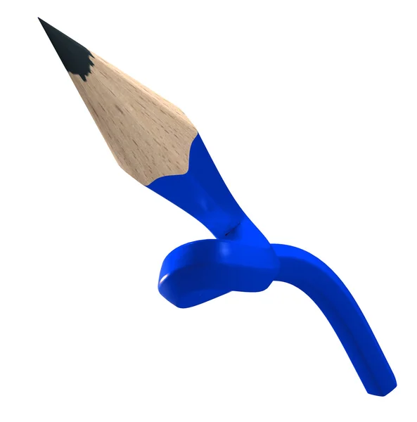 Knotted blue pencil — Stock Photo, Image