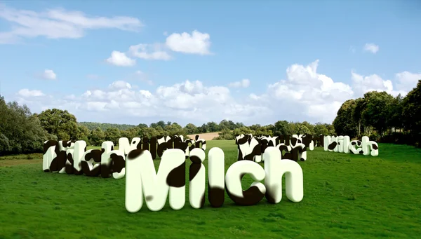 Parola latte in tedesco — Foto Stock