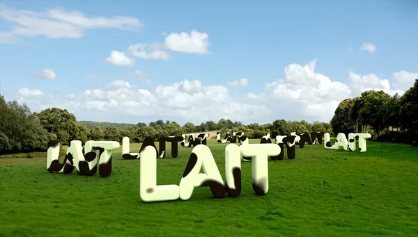 Melk woord in Frans — Stockfoto