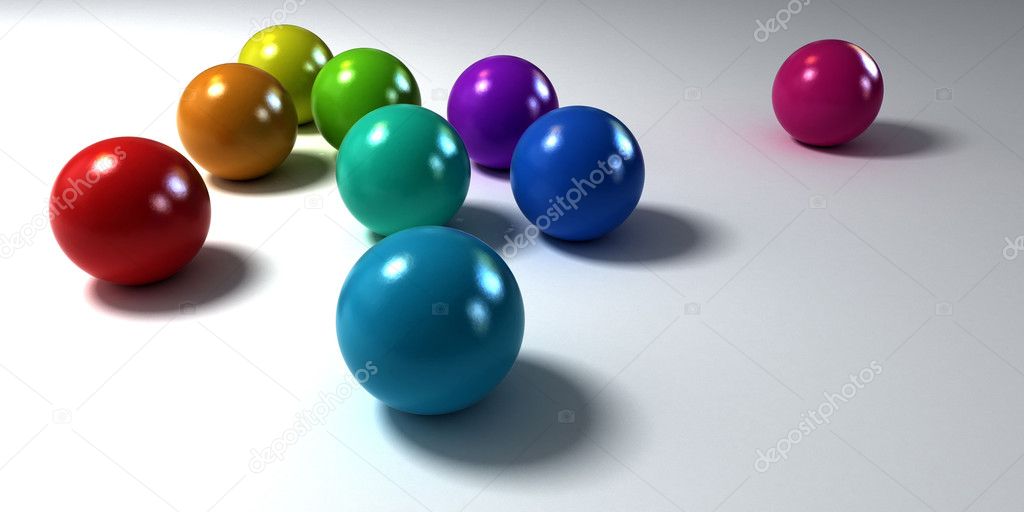 Multicolored marbles