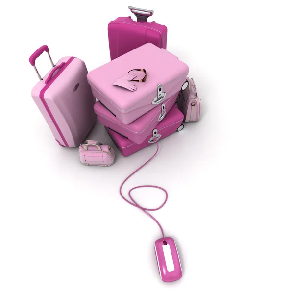 Elektronischer Check-in in rosa — Stockfoto