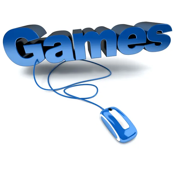 Игры онлайн синий — стоковое фото
