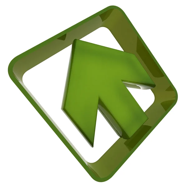 Green plastic arrow — Stock Photo, Image