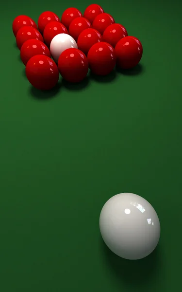 Fehlplatzierter Cue-Ball — Stockfoto