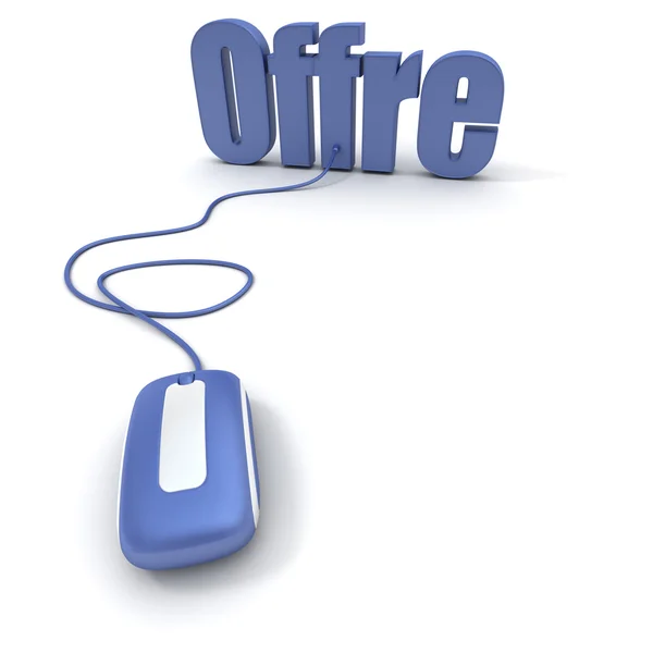 Online bid in French — Stock Photo, Image
