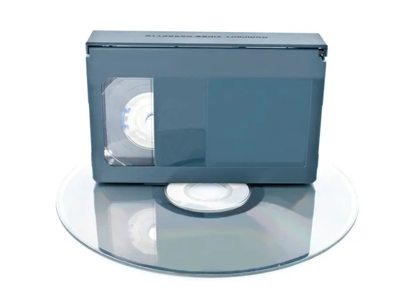 DVD и мини VHS — стоковое фото