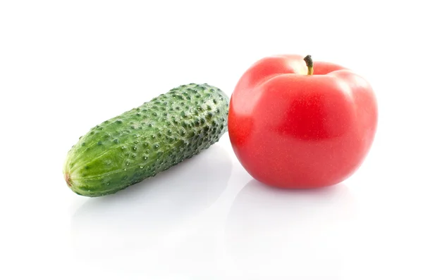 Cucumber and tomato — Stock Photo, Image