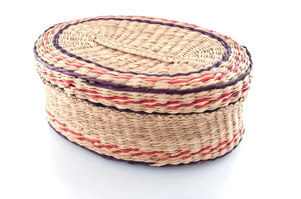 Nice wicker wooden basket — Stock Photo, Image