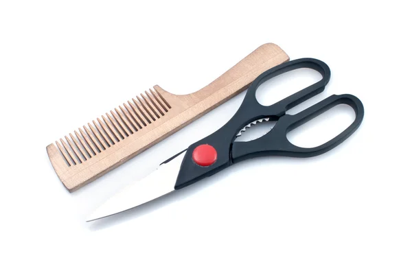 Scissors and combs — Zdjęcie stockowe