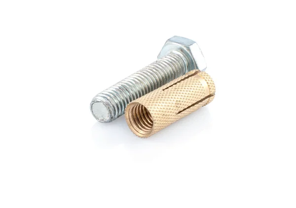 Metal dowel and bolt — Stock Photo, Image