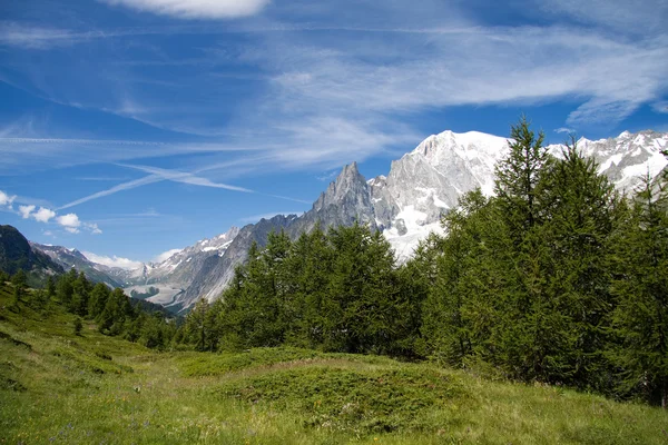 Monte Bianco e Aiguille Noire — Foto Stock