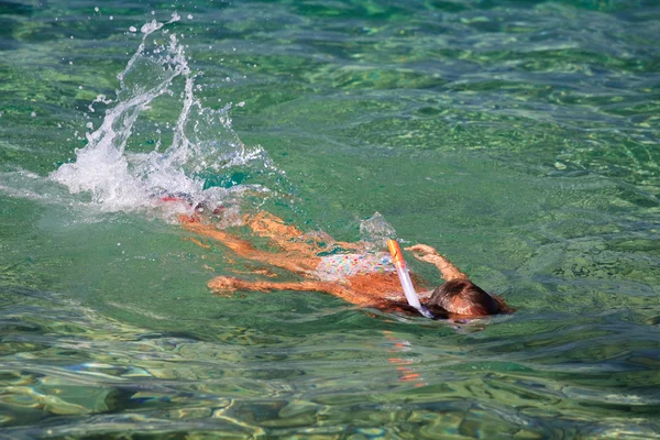 Stock image Children swimming in the sea