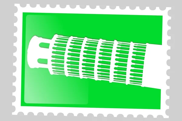 Postage Stamp. Pisa Tower. — Stock Photo, Image