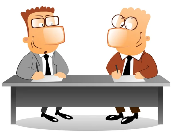 Affärspartners som sitter vid bordet — Stockfoto