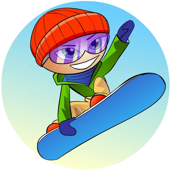 Snowboarder εικονίδιο — Φωτογραφία Αρχείου