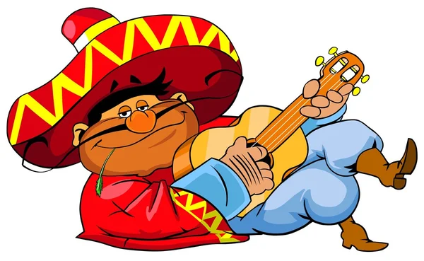 Człowiek z Meksyku gra gitara — Zdjęcie stockowe